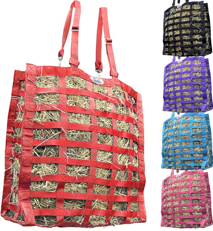 Derby Originals Supreme 4-Sided Slow Feed Hay Bag – Patented, 1-Year Warranty, 3.5" & 1.75" Openings-PawvioPets