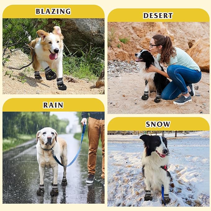 Dog Shoes for Large Medium Small Dog, Mesh Breathable Dog Shoes for Hot Pavement, Anti-Slip Dogs Boots Paw Protectors with Reflective for Outdoor Walking Indoor Hardfloors (Size 5)-PawvioPets