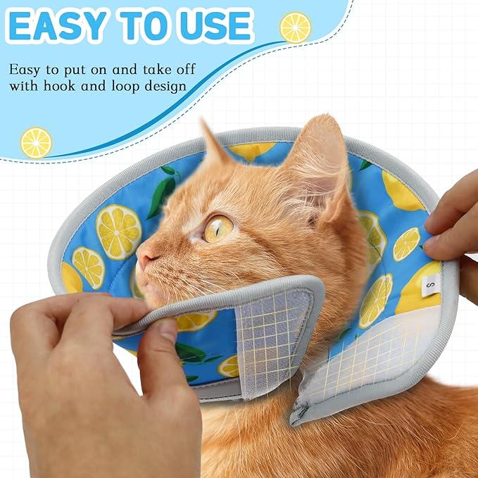 Cat Cone Collar Soft, Comfortable Cat Recovery Collar Pet Cone for Small Large Cats, Lightweight Elizabethan Collar for Cats Kittens After Surgery Prevent from Licking Wounds, Green, S-PawvioPets