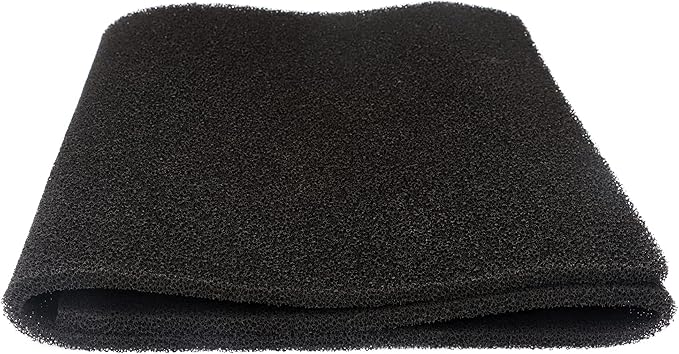Cut to Fit Activated Carbon Filter Sponge – 2-Size Options (9.8"x9.8"x0.4" 3PC/36"x12"x0.4" 1PC) for Aquarium Fish Tank Canister Filters, Chemical & Mechanical Filtration (1)-PawvioPets