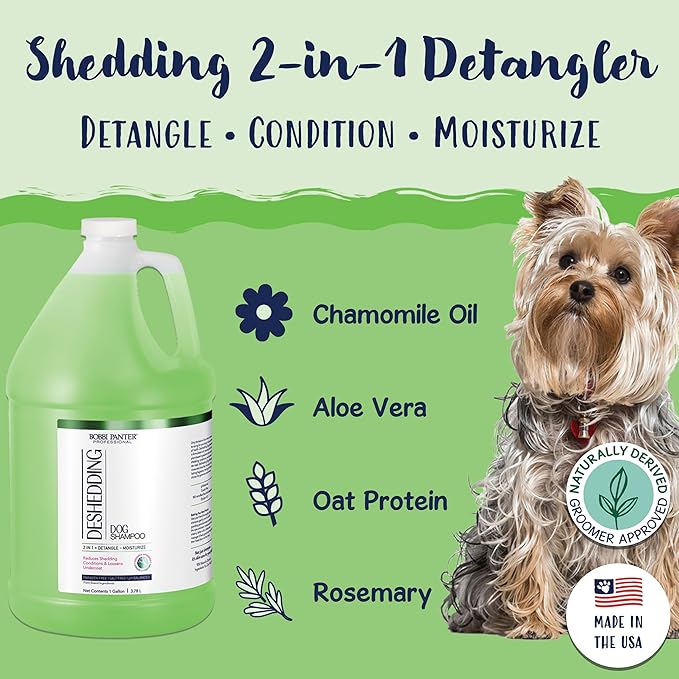 Bobbi Panter Dog Shampoo - Made in USA - All Natural Formula for Heavy Duty Deodorizing & Degreasing - Concentrated 25:1 for Professional Groomers - Fresh Clean Scent, 1 Gallon-PawvioPets