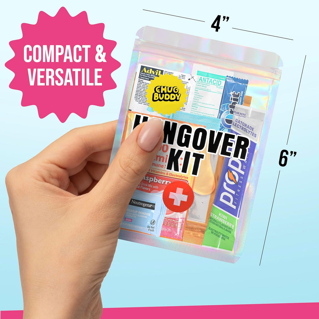 10 Pre-Filled Hangover Kits for Bachelorette Party Favors, 21st Birthday Gifts, Bridesmaid Gifts & Girls' Trips | Bulk Hangover Kit Bags & Supplies for Parties & Events (10 Premium Packs)