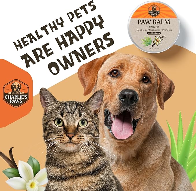 2 Pack Paw Balm 100% Natural Oil Aloe Oats Vanilla for Dog and Cat Paw Pad Balm Dog Nose Balm Paw Moisturizer Wax for Dog Pet Puppy Protect Dry Cracked Paw Foot Heals Restores Paw Elbows 3.5 Oz-PawvioPets