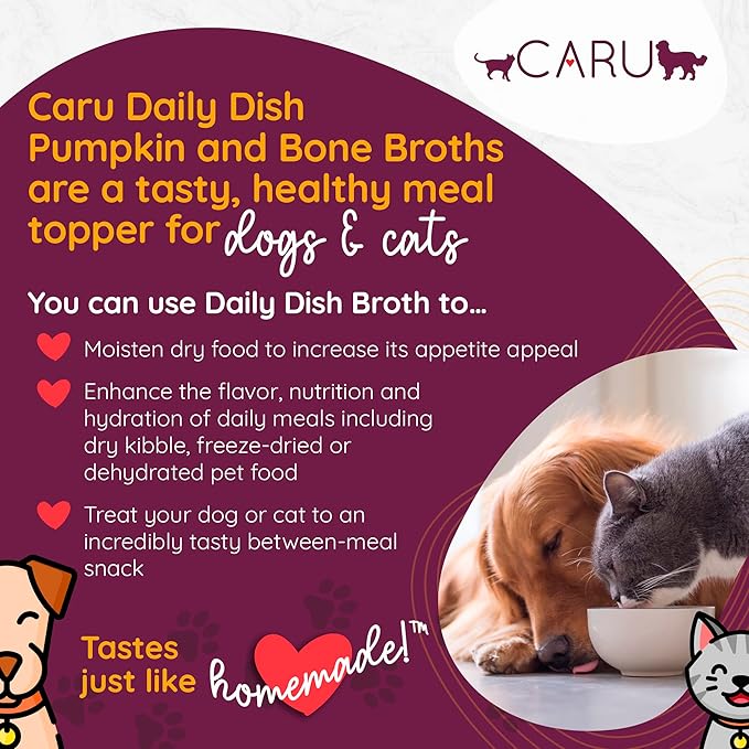 CARU Daily Dish Chicken Broth Meal Topper for Dogs and Cats - 1.1 lbs-PawvioPets