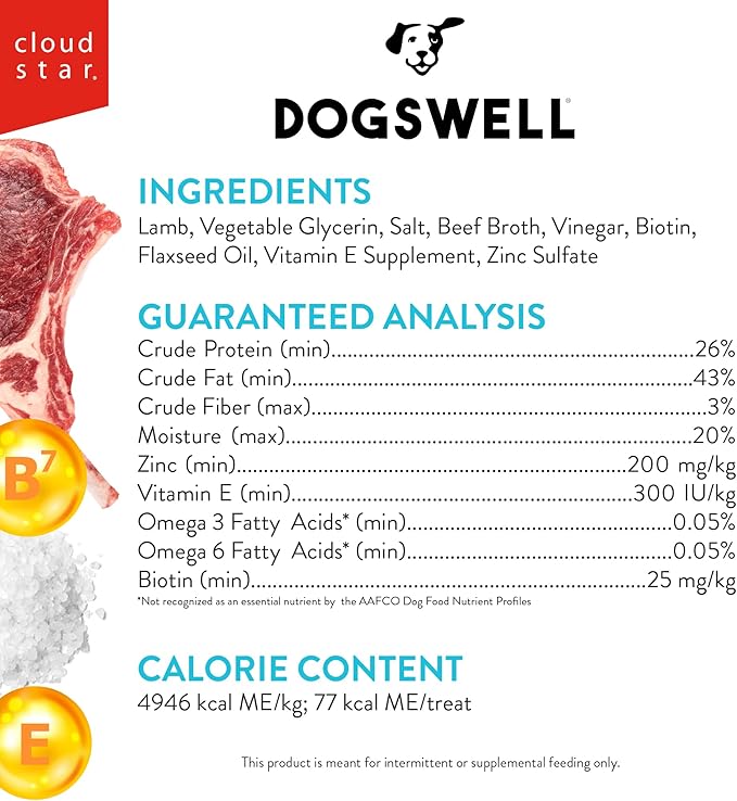 Dogswell Skin & Coat Jerky Dog Treats, Lamb, 10 oz. Bag-PawvioPets