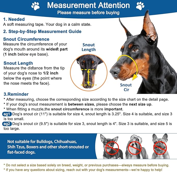 BARKLESS Dog Muzzle, Basket Muzzle Anti Biting Chewing, Sturdy Lightweight Cage Mouth Cover for Small Medium Large Sized Dogs, Allows Panting Drinking, Suitable for Grooming Trimming Training-PawvioPets