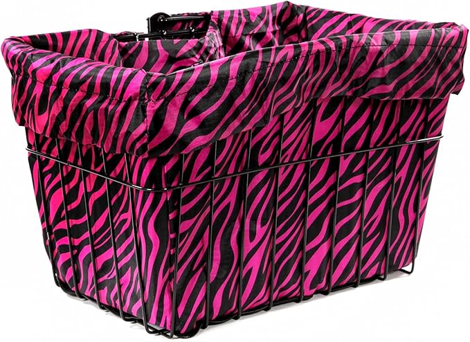 Cruiser Candy Bike Basket Liner Waterproof, Universal Fit for Most Bike Baskets, Stylish 2in1Tote, Bike Basket Cover, EBiKE Front Wire Or Wicker Bike Baskets Fits Up to 15x12x10-PawvioPets