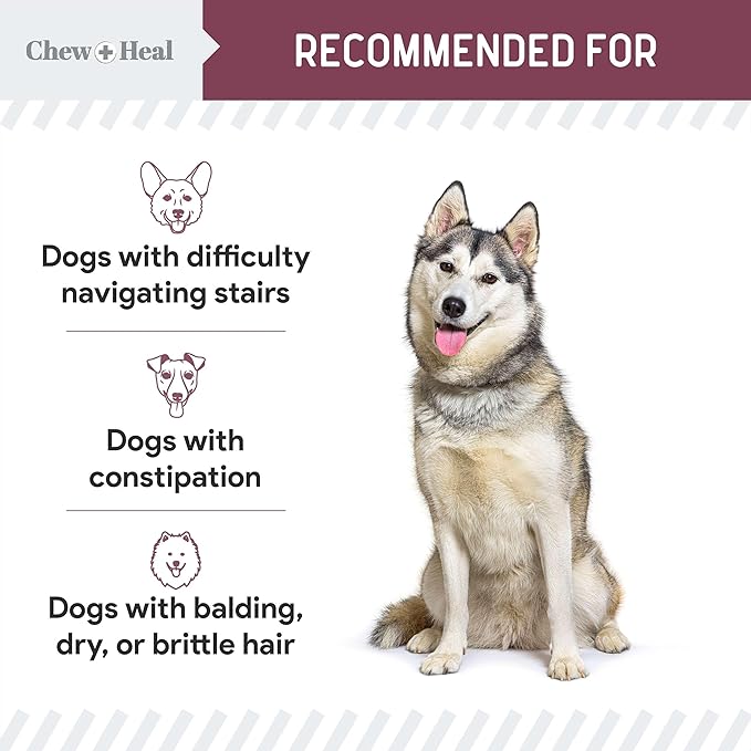 12-in-1 Multivitamin for Senior Dogs - 60 Senior Dog Vitamin and Supplement Soft Chews for Hip and Joint - Advanced Formula with Glucosamine, Omega 3,6,9, Vitamins, Probiotics - Made in The USA-PawvioPets