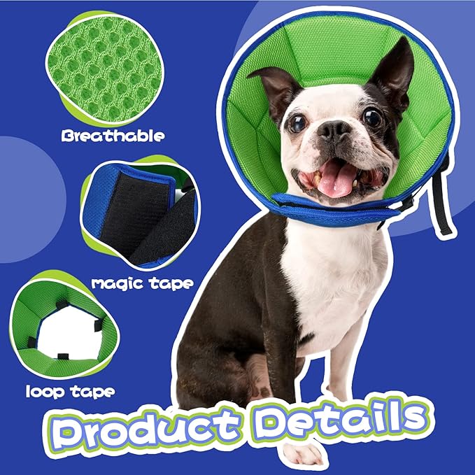 Dog Cone Collar After Surgery, Adjustable Soft Recovery Cone for Small Dogs to Stop Licking, Light-Weight Comfortable Elizabethan Collar for Dogs Anti-Bite Lick Protective Wound-PawvioPets