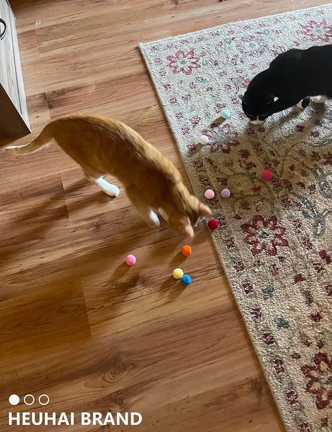 40-Pack Cat Balls – Fun Interactive Toys for Indoor Cats & Kittens (Basic Cat Toy Set)-PawvioPets