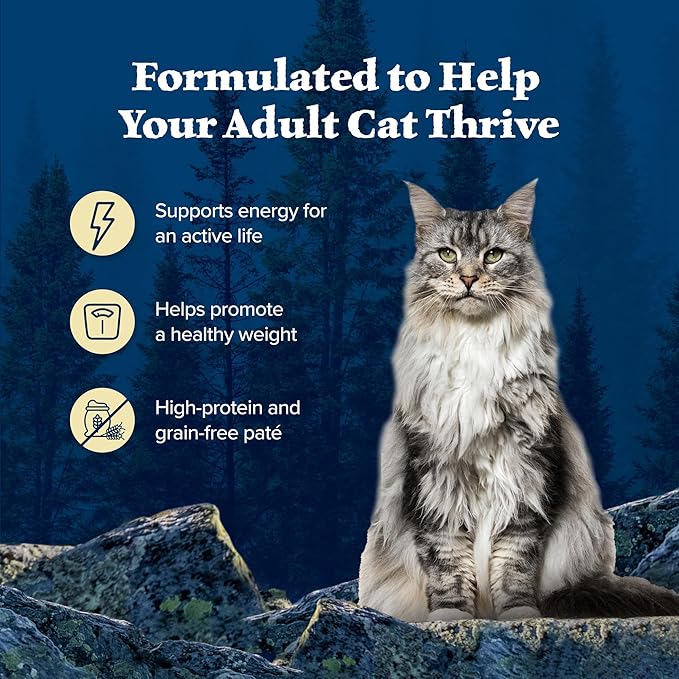 Blue Buffalo Wilderness High-Protein, Grain-Free Natural Wet Food for Adult Cats, Chicken Paté, 3-oz, 24-pack-PawvioPets