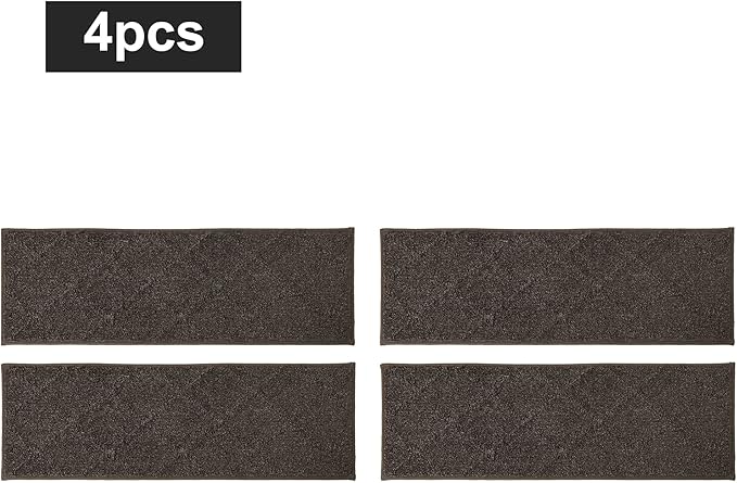 COSY HOMEER Edging Stair Treads Non-Slip Carpet Mat 28inX9in Indoor Stair Runners for Wooden Steps, Edging Stair Rugs for Kids and Dogs, 100% Polyester TPE Backing (4pc, Brown)-PawvioPets