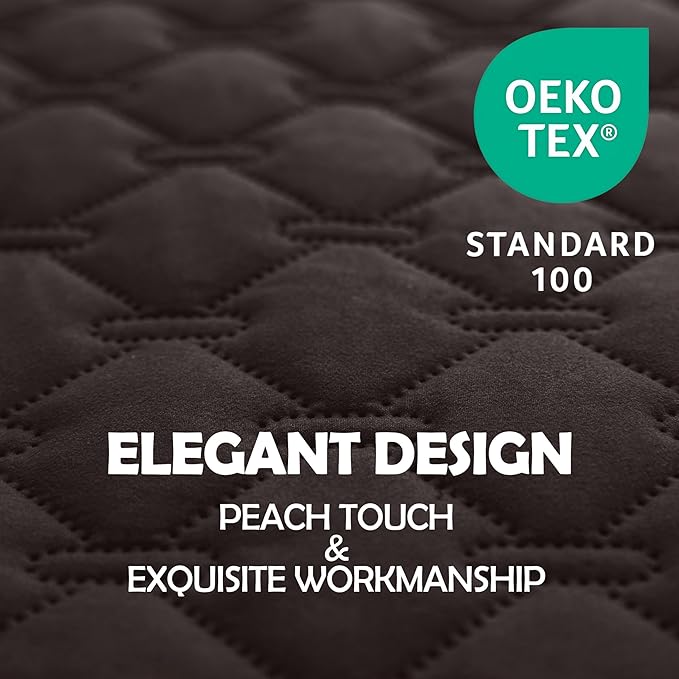 gogobunny 100% Double Sided Waterproof Dog Blanket Soft Pet Bed Cover Reversible Protect Furniture Couch Sofa Car for Puppy Large Dog Cat (Dark Coffee/Light Coffee, 68x82 Inch (Pack of 1))-PawvioPets