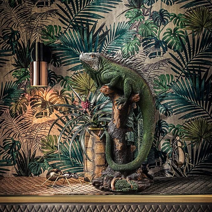 14 Inch Lizard Statue Resin Sculpture Decor Figurines for Home Decor Accents, Living Room Bedroom Office Decoration - Animal Sculptures Collection for Lizard Lovers-PawvioPets