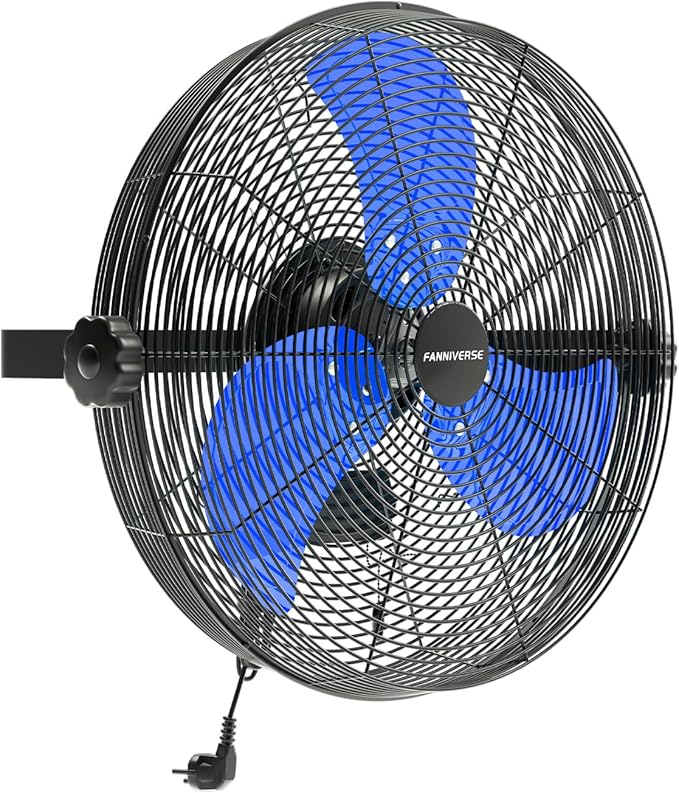 18 Inch Wall Fan Pro Series - 4900 CFM 3 Speed High Velocity Industrial Wall Mount Fans for Commercial, Residential, Warehouse, Covered Patio, Shop, Garage, Barn, Gazebo UL Safety Listed-PawvioPets