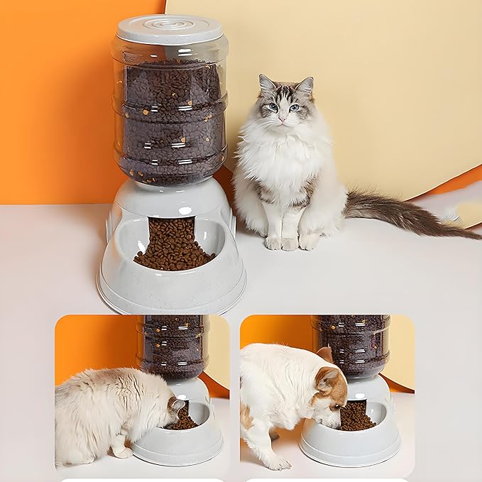 Automatic Dog Feeders - 3 Gallon Capacity Gravity Food Dispenser for Large Dogs and Cats-PawvioPets