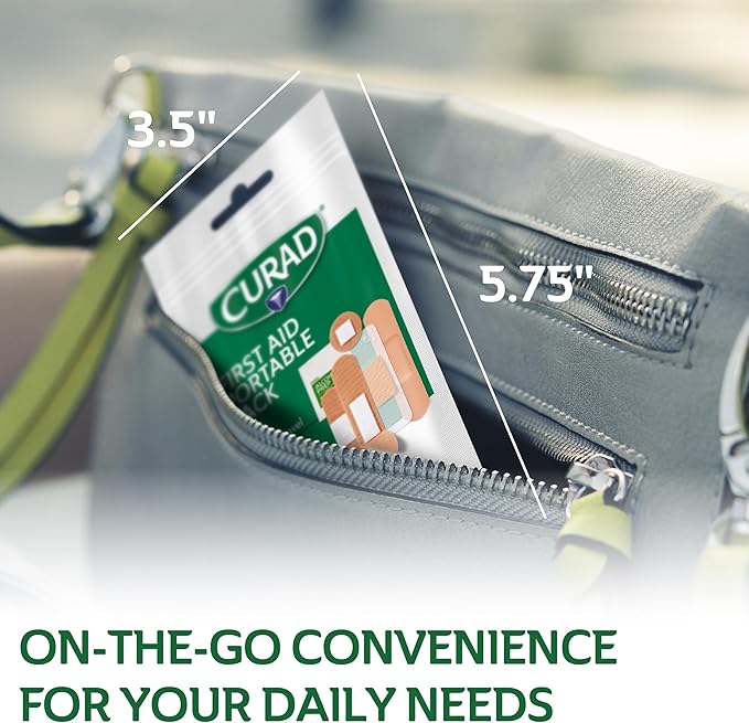 CURAD First Aid Portable Pack |15 - Count On-the-Go Essentials |12 Packs-PawvioPets