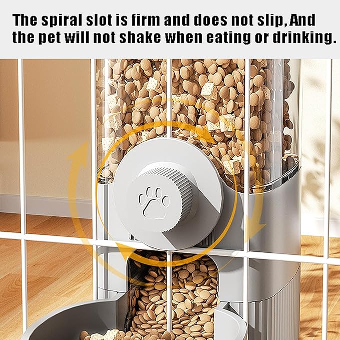 GKYZBB Hanging Automatic Food Water Dispenser,Rabbit Feeder Guinea Pig Water Bottle Food Feeder for Ferret Guinea Pig Rabbit Bunny Cage Accessories (Blue, 520ml+1200ml)-PawvioPets