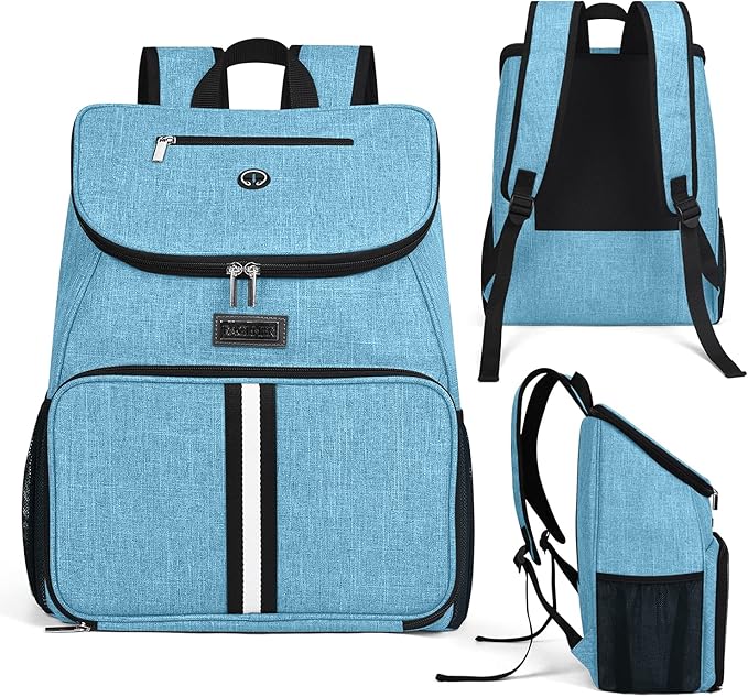 BAGLHER丨Dog Travel Bag, Airline Approved Pet Supplies Backpack, Dog Travel Backpack with 2 Silicone Collapsible Bowls and 2 Food Baskets-PawvioPets