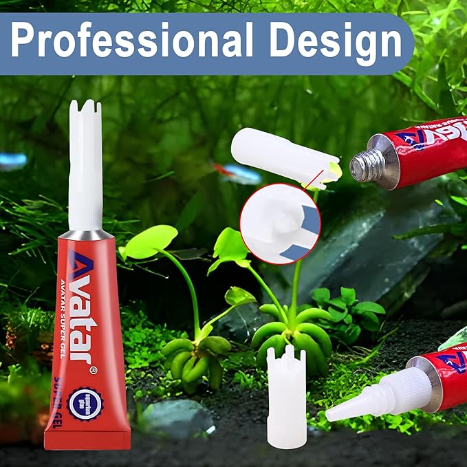 3 PCS Aquarium Glue, Aquarium Aquascape Aquatic Plants Coral Glue, Safety and Quick-Drying, Reef Glue Suitable for Aquatic Plants, Moss, Coral, Stones, Shells, Fresh Water and Salt Water All Can Be Us-PawvioPets
