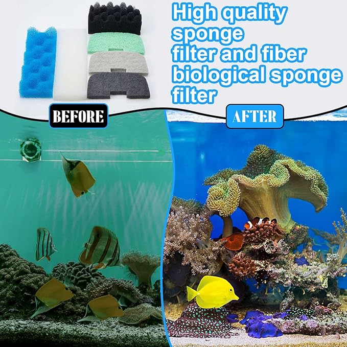 32 Pcs Aquarium Replacement Maintenance Kit Compatible with Fluval 206/207 Filter Media Including Biological Sponge, Ammonia/Phosphate/Nitrite Remover Pad, Aquarium Towel, Grease-PawvioPets
