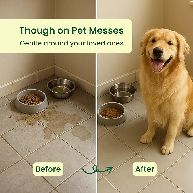 Good Natured Brand All-Purpose Cleaner Concentrate | Multi-Surface Cleaner | Natural Lemon Essential Oil | Multipurpose Cleaner Concentrate All Surfaces | Lemon Love | 8oz makes 128oz-PawvioPets