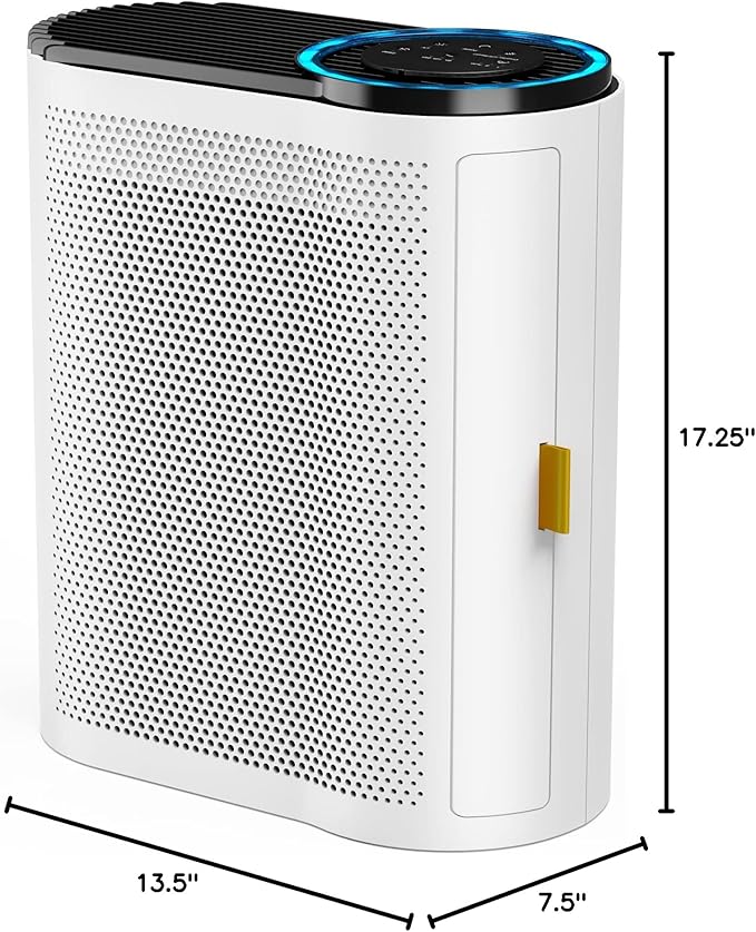 AROEVE Air Purifiers for Home Large Room Up to 1095 Sq.Ft Coverage with Air Quality Sensors Impressive Filter Layer with Auto Function for Home, Bedroom, MK04- White(Available for California)-PawvioPets