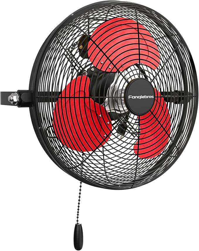 12 IN High Velocity Wall Mount Fan, 3 Speed Industrial Wall Fan with Sealed Motor, 2500 CFM Adjustable Air Circulator for Garage, Commercial, Greenhouse, Warehouse & Gazebo Use, UL Listed-PawvioPets