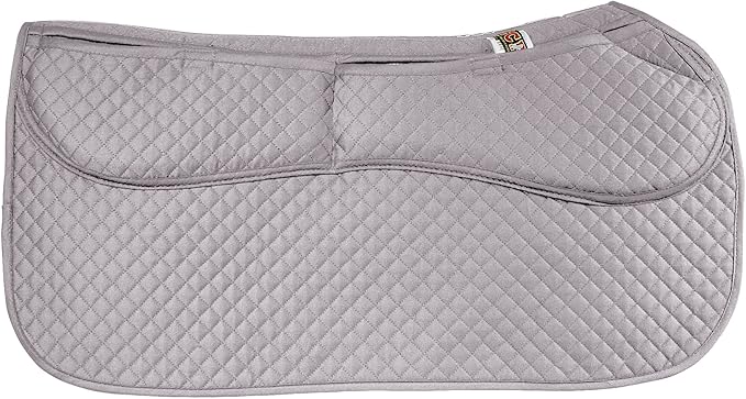 ECP Equine Comfort Products Thermoregulating Western Saddle Pad, Machine Washable Contoured Fit, Water Absorbing, Therapeutic, Shock Absorbing with Adjustable Memory Foam Shims-PawvioPets