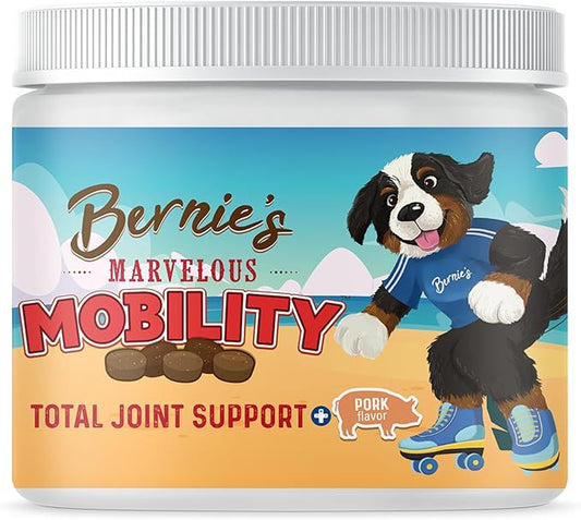Bernie's Marvelous Mobility - Daily Total Joint Support for Dogs - 90 Soft Chews - Maintain & Rebuild Mobility, Supports Joint Tissue Health-PawvioPets