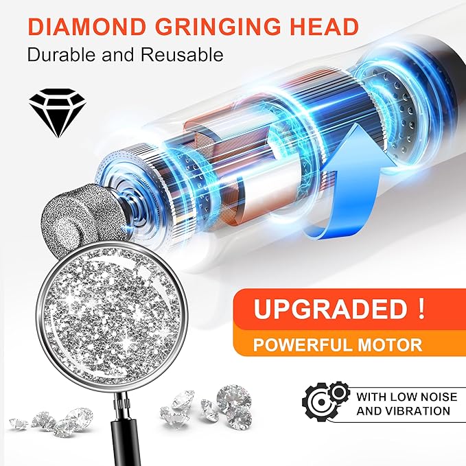 Dog Nail Grinder 7-Speed & 360° LED Light, Professional Pet Nail Grinder for Dogs and Cats, Electric Dog Nail Trimmer Painless Paws Grooming & Smoothing Tool for Large Medium Small Dogs Cats Pets-PawvioPets