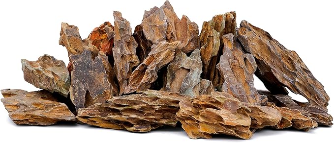 2-4 Inches Natural Dragon Stone 20 PCS Aquarium Rocks for Aquascaping, Aquarium Landscaping, Terrariums, Fish Tank Decoration, Vivariums, Paludarium, Reptile and Amphibian Enclosures-PawvioPets