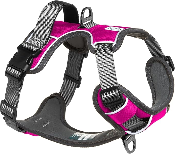 Embark Adventure Dog Harness, Reflective Trim No Pull Dog Harness for Large Dogs - Military Grade Nylon, Front Clip with Gel Lined Handle.-PawvioPets