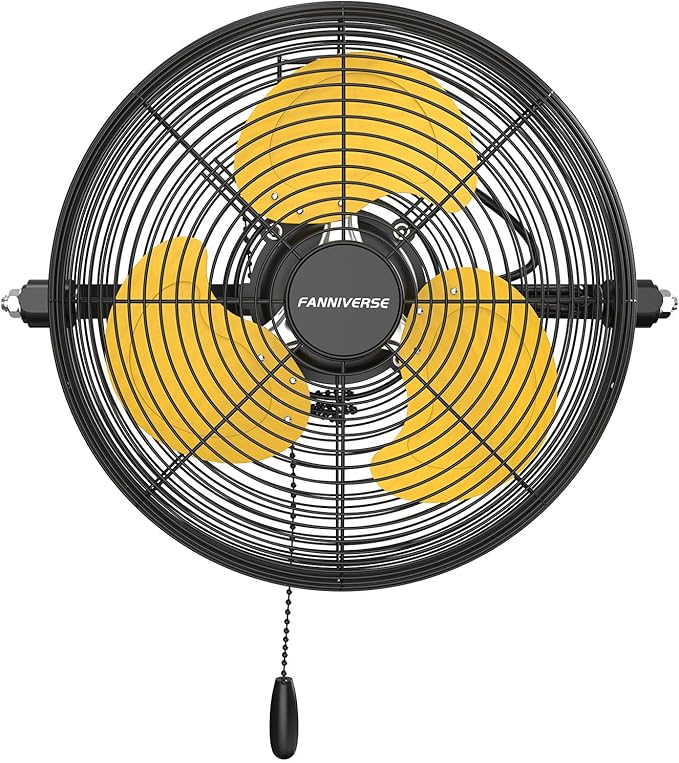 12 Inch Wall Fan Pro Series - Sealed Motor High Velocity Wall Mount Fans for Commercial, Residential, Warehouse, Covered Patio, Shop, Garage, Barn, Gazebo 3 Speed 2800 CFM UL Safety Listed-PawvioPets