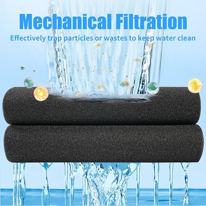 AQUANEAT Aquarium Bio Sponge Filter Media Pad Cut-to-Size Open Cell Foam Sheet for Fish Tank Sump (20" x 20" x 0.5")-PawvioPets