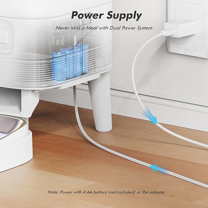 Automatic Cat Feeders - Nityers 4L Dog Automatic Feeders with Stainless Steel Bowl,1-6 Meals Per Day, Programmable Portion Size, Detachable Washable, Auto Pet Feeder for Cats and Dogs-PawvioPets