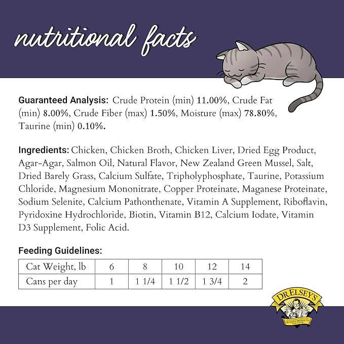 Dr. Elsey's cleanprotein Chicken Recipe Wet Cat Food, Pate 5.3 oz cans (Pack of 24)-PawvioPets