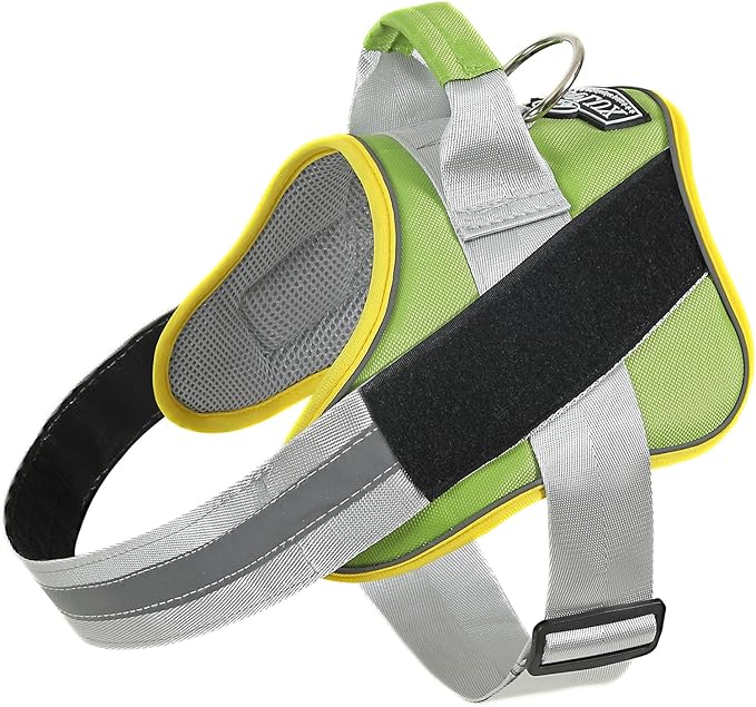 Bolux Dog Harness, No-Pull Reflective Dog Vest, Breathable Adjustable Pet Harness with Handle for Outdoor Walking - No More Pulling, Tugging or Choking (X-Small (Pack of 1), GreenYellow)-PawvioPets