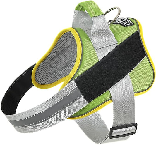 Bolux Dog Harness, No-Pull Reflective Dog Vest, Breathable Adjustable Pet Harness with Handle for Outdoor Walking - No More Pulling, Tugging or Choking (X-Small (Pack of 1), GreenYellow)-PawvioPets