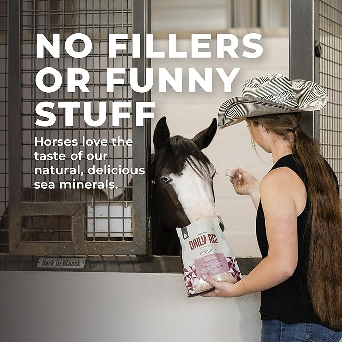 Daily Red Crushed Loose Minerals | Mineral Salt + Electrolyte Supplement for Horses (25LB Refill Bag)-PawvioPets