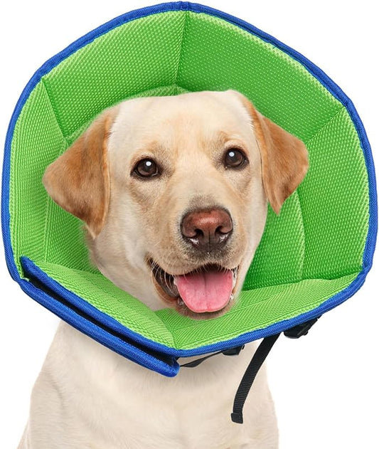 Dog Cone Collar XL, Soft Cones for Large Medium Small Dogs,Adjustable Dog Cone Alternative to Stop Licking, Comfy Elizabethan Collar for After Surgery Wound Healing & Hot Spots Blue-PawvioPets