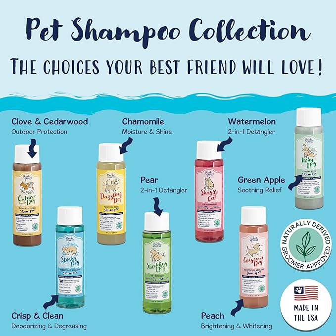 Bobbi Panter Dog Shampoo - Made in USA - All Natural Formula for Heavy Duty Deodorizing & Degreasing - Concentrated 25:1 for Professional Groomers - Fresh Clean Scent, 13 Oz-PawvioPets