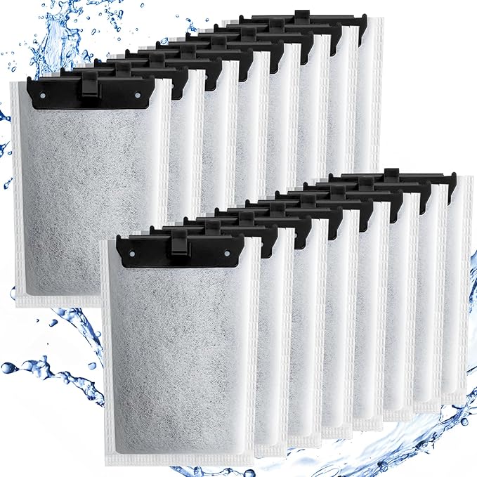 driamor 16 Pack Medium Filter Cartridges Replacement Compatible with Whisper 10i/IQ10/PF10 Aquarium Filter 5-10 Gallons-PawvioPets