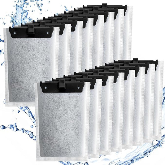 driamor 16 Pack Medium Filter Cartridges Replacement Compatible with Whisper 10i/IQ10/PF10 Aquarium Filter 5-10 Gallons-PawvioPets