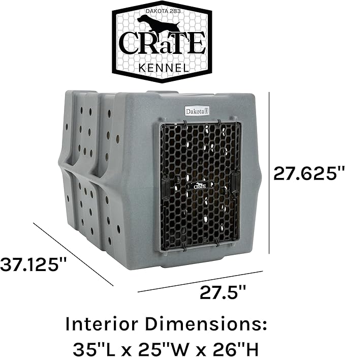 Dakota 283 Crate - Canine Rough and Tough Economy Kennel (Coyote Granite, Large)-PawvioPets