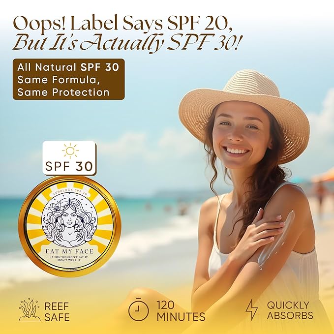 Beef Tallow Sunscreen Organic with Non Nano Zinc Oxide Formula for Daily Protection, 4oz Reef Safe Sunblock, SPF 30 All Natural Chemical Free Sunscreen, Made in USA, Natural Organic Sunblock for Skin-PawvioPets