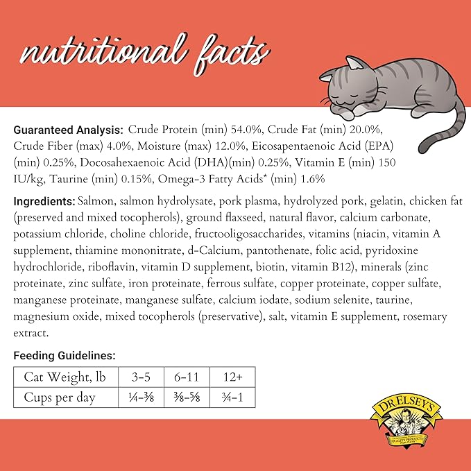 Dr. Elsey's Cleanprotein Salmon Formula Dry Cat Food, 6.6 Lb-PawvioPets