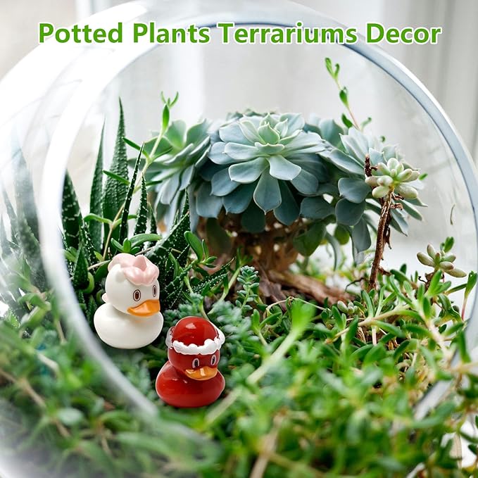 36 Types Multicolor Mini Resin Ducks, Plastic Tiny Ducks to Hide Prank, Little Ducks Mini Figures for Fairy Garden, Dollhouse,Terrariums, Potted, Miniature Landscape Ornament-PawvioPets