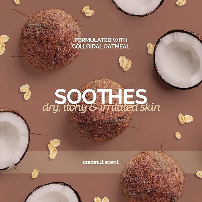 Bark2Basics Oatmeal Conditioner, Gallon - Natural Ingredients, Moisturizing, Hydrating, Crafted with Colloidal Oatmeal, Relieves Dry Itchy Irritated Skin, Coconut Fragrance-PawvioPets