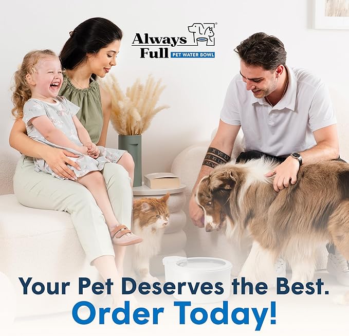 Always Full® 7" Pet Water Bowl and Bottle Pump Bundle, Self-Refilling, Clean Filtered Water, App-Enabled Hydration Monitoring, Easy Upgrade to Wall Unit, Cat and Dog Water Bowls-PawvioPets